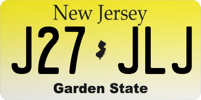 NJ license plate J27JLJ