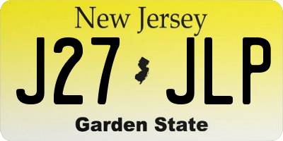 NJ license plate J27JLP