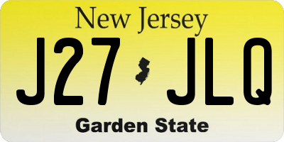 NJ license plate J27JLQ