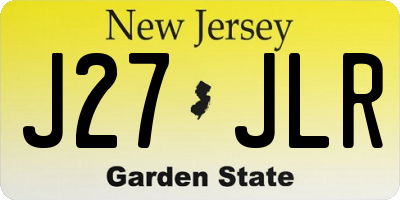 NJ license plate J27JLR