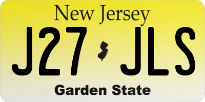 NJ license plate J27JLS