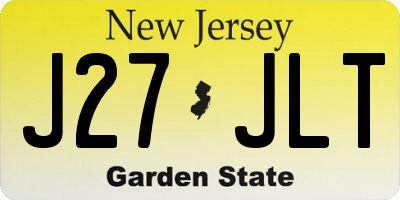 NJ license plate J27JLT