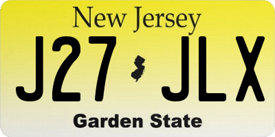 NJ license plate J27JLX