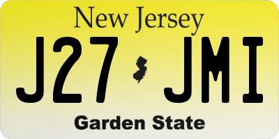 NJ license plate J27JMI
