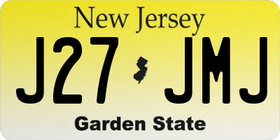NJ license plate J27JMJ