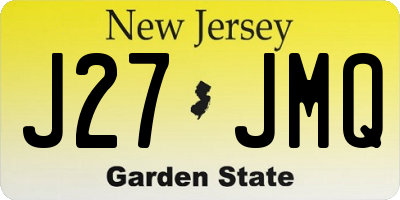 NJ license plate J27JMQ
