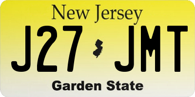 NJ license plate J27JMT