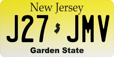 NJ license plate J27JMV