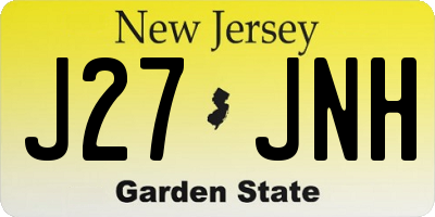 NJ license plate J27JNH