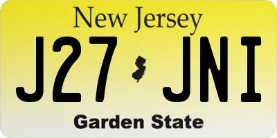 NJ license plate J27JNI