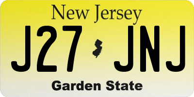 NJ license plate J27JNJ