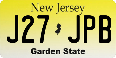 NJ license plate J27JPB