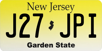 NJ license plate J27JPI