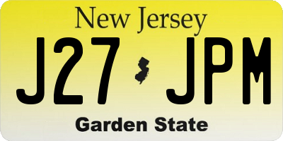 NJ license plate J27JPM
