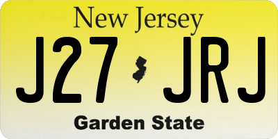 NJ license plate J27JRJ