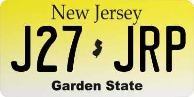 NJ license plate J27JRP