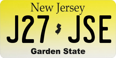 NJ license plate J27JSE