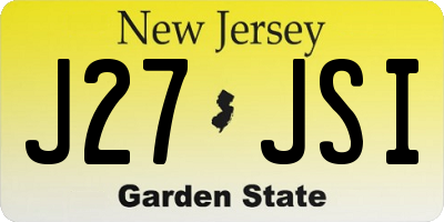 NJ license plate J27JSI
