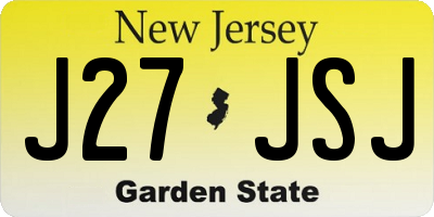 NJ license plate J27JSJ