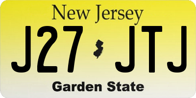 NJ license plate J27JTJ