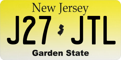 NJ license plate J27JTL