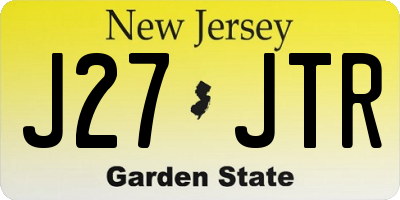 NJ license plate J27JTR
