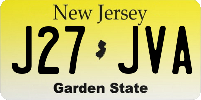 NJ license plate J27JVA