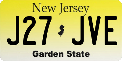 NJ license plate J27JVE