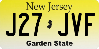 NJ license plate J27JVF