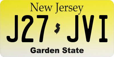 NJ license plate J27JVI