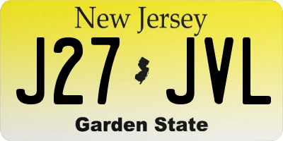 NJ license plate J27JVL
