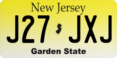 NJ license plate J27JXJ