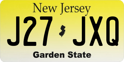 NJ license plate J27JXQ