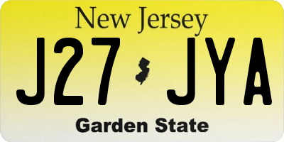 NJ license plate J27JYA