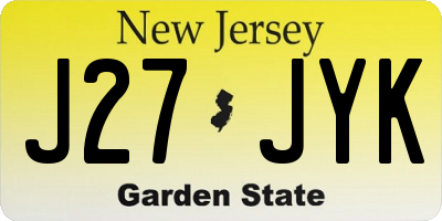 NJ license plate J27JYK