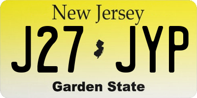 NJ license plate J27JYP