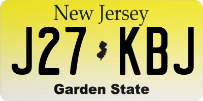 NJ license plate J27KBJ
