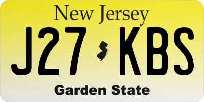 NJ license plate J27KBS