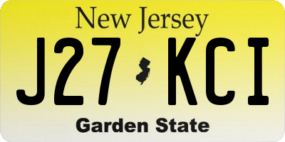 NJ license plate J27KCI