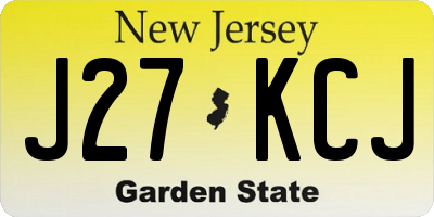 NJ license plate J27KCJ