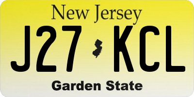 NJ license plate J27KCL