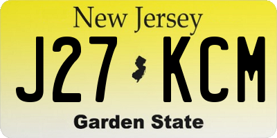 NJ license plate J27KCM