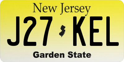 NJ license plate J27KEL