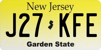 NJ license plate J27KFE