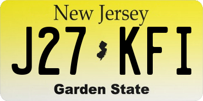 NJ license plate J27KFI