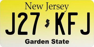 NJ license plate J27KFJ
