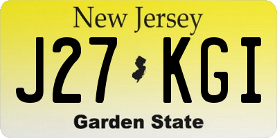 NJ license plate J27KGI