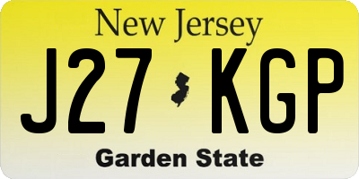 NJ license plate J27KGP