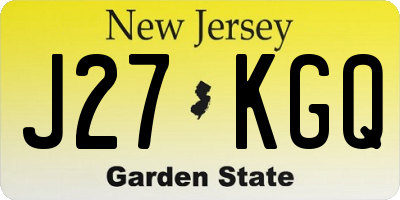 NJ license plate J27KGQ