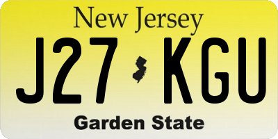 NJ license plate J27KGU